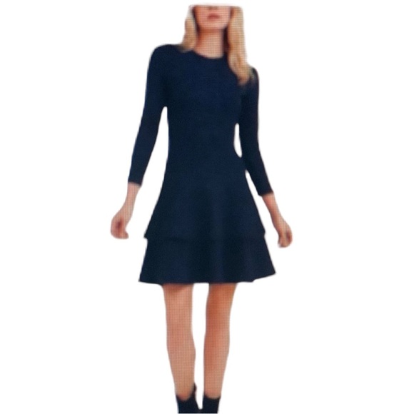 Michael Kors Animal Print Sweater Dress Blue - Picture 1 of 7